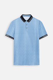 228PLS22110-XANH ĐẬM-1 Ảnh của Áo polo nam Maverick hoạ tiết Dugarco - 228PLS22110